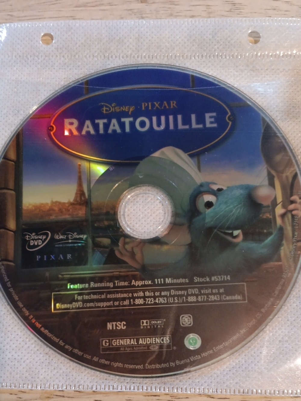 Ratatouille DVD *NO CASE*